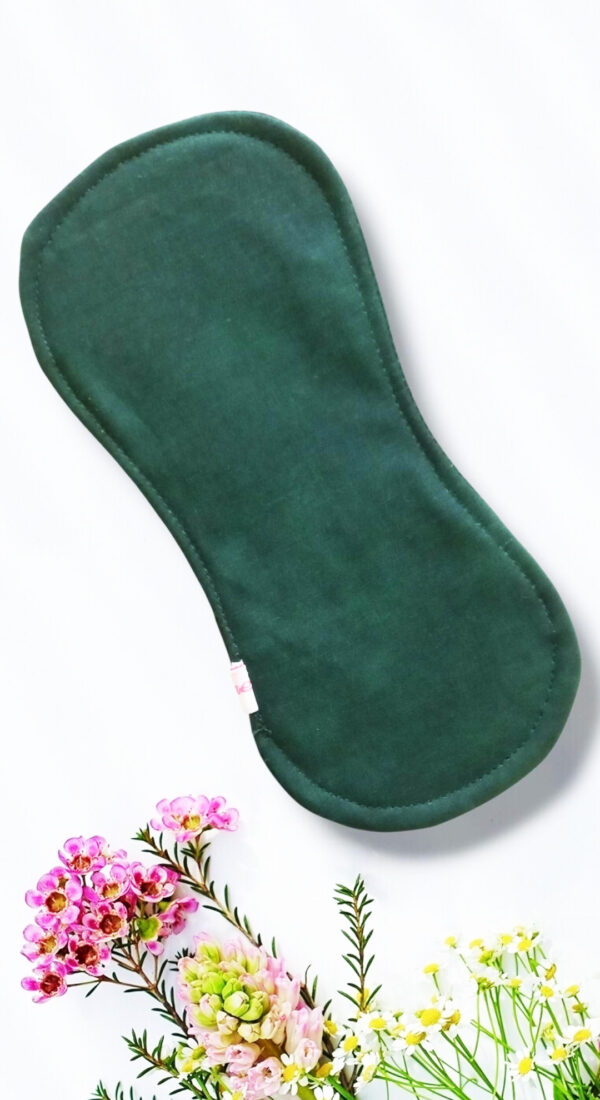 Pack 7 serviettes hygiéniques lavables sans ailettes EUCALYPTUS - (S/ Flux normaux jour et nuit) - serviettes menstruelles lavables - serviettes hygiéniques alternatives - Zéro déchet - shl - serviettes périodiques