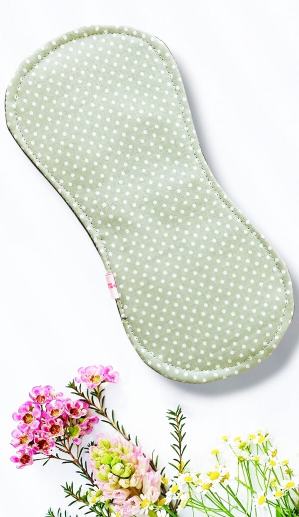 Pack 7 serviettes hygiéniques lavables sans ailettes EUCALYPTUS - (S/ Flux normaux jour et nuit) - serviettes menstruelles lavables - serviettes hygiéniques alternatives - Zéro déchet - shl - serviettes périodiques