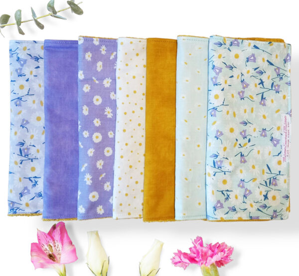 Essuie-tout lavable DAISY - Serviette en tissu lavable réutilisable - Essuie-tout alternatif écologique zéro déchet
