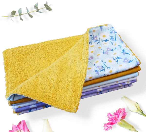 Essuie-tout lavable DAISY - Serviette en tissu lavable réutilisable - Essuie-tout alternatif écologique zéro déchet