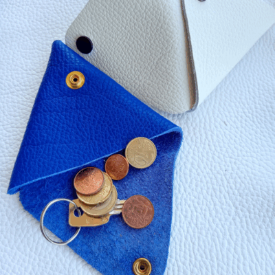 Porte monnaie en cuir souple