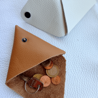 Porte monnaie en cuir souple