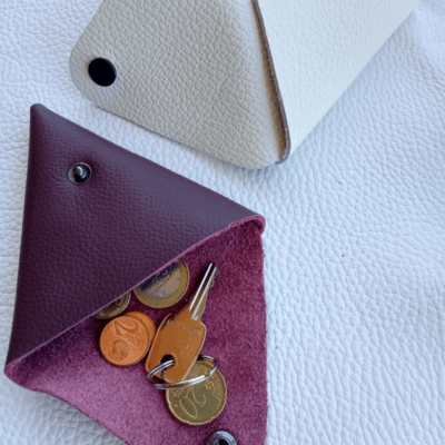 Porte monnaie en cuir souple