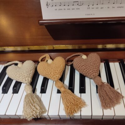 Lot de 3 coeurs bohème à suspendre