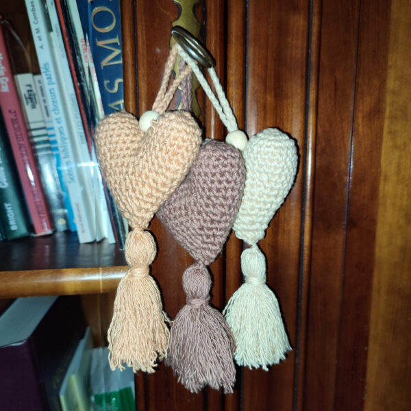 Lot de 3 coeurs bohème à suspendre – Image 2