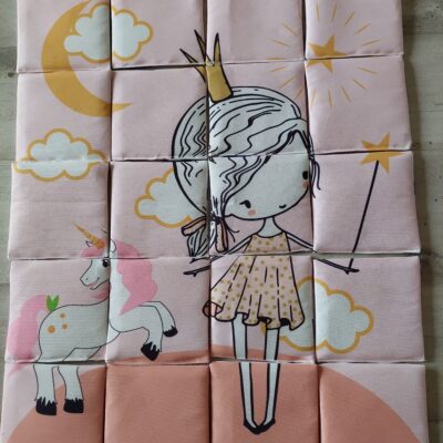 Puzzle double face 20 pieces coton molletonné
