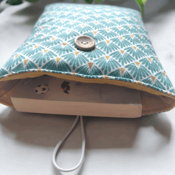 Pochette protège-livre et liseuse en coton Oeko-Tex® – Fait main – Édition limitée – Image 3
