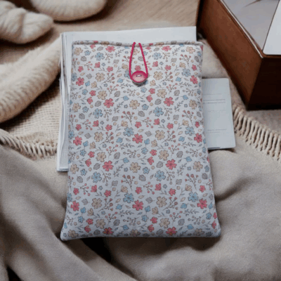 Pochette protège-livre & liseuse molletonnée – Fait main
