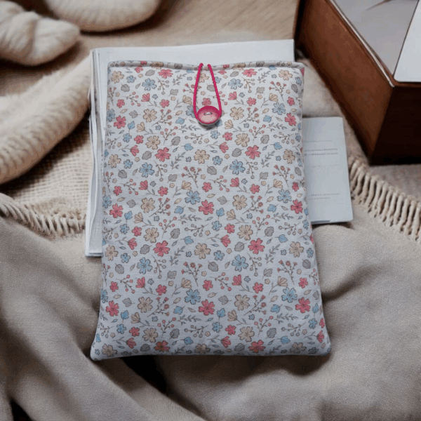 Pochette protège-livre & liseuse molletonnée – Fait main