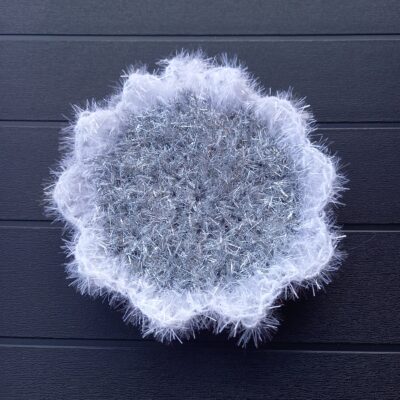 éponge fleur de douche au crochet fait main