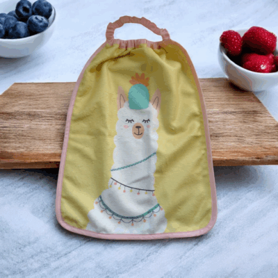 Bavoir maternelle / serviette de table enfant en éponge de bambou 🦙