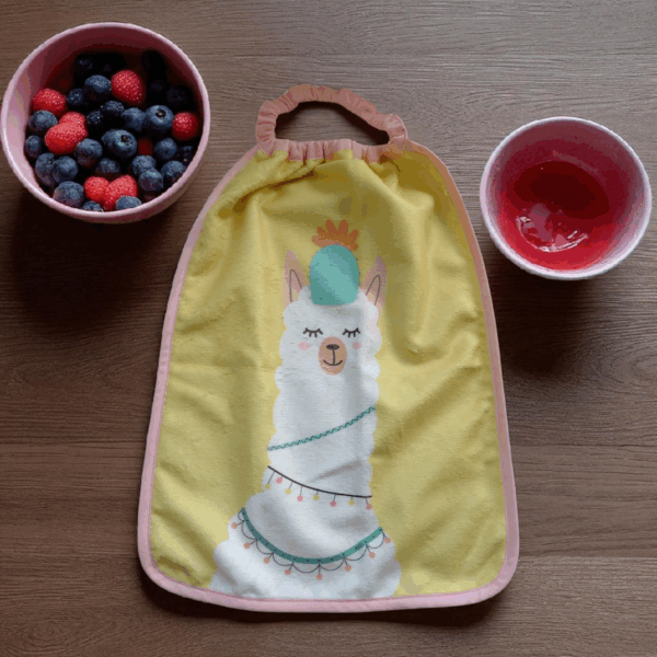 Bavoir maternelle / serviette de table enfant en éponge de bambou 🦙 – Image 2
