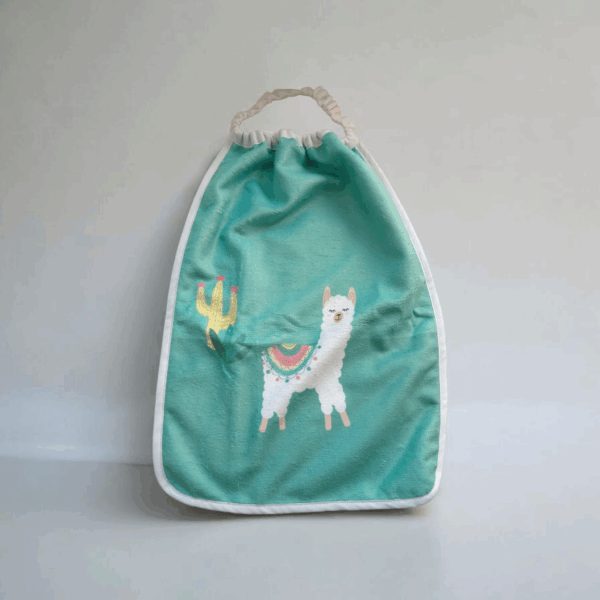 Bavoir maternelle / serviette de table enfant en éponge de bambou 🦙 – Image 2