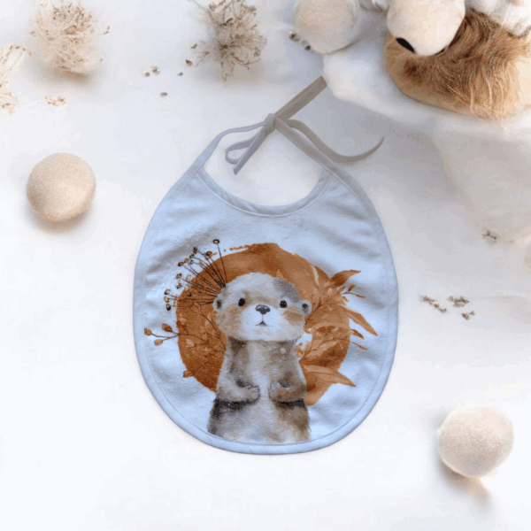 Bavoir Rond en Éponge de Bambou – Collection Loutre (Copie)