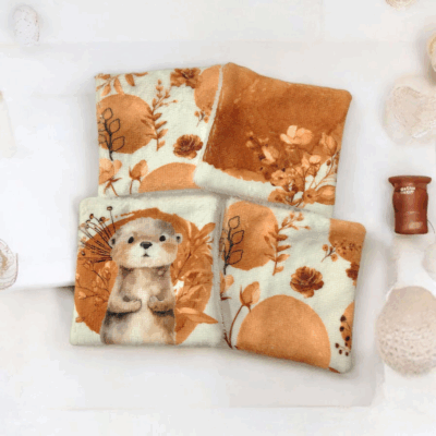 Lot de lingettes lavables en éponge de bambou – 10x10 cm – Fait main – Certifié Oeko-Tex