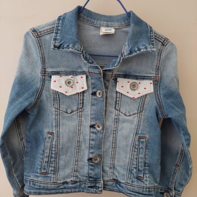 Veste jean customisée 6ans