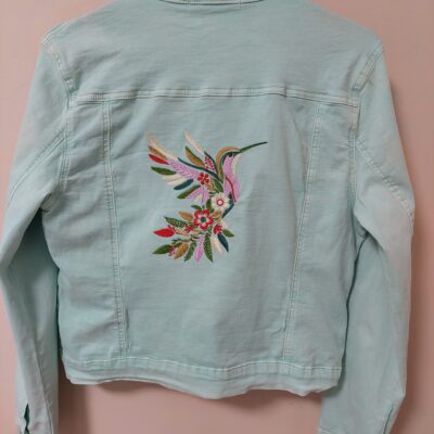 Veste jean customisée