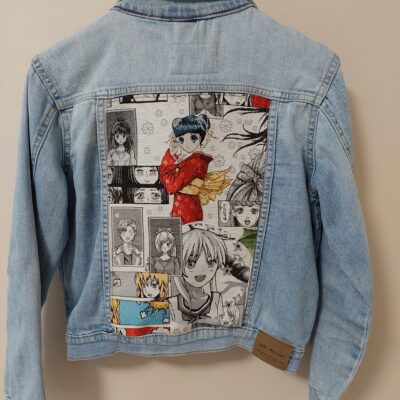 Veste jean customisée manga 10 ans