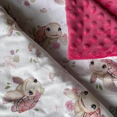 COUVERTURE MOLLETONNEE 90X75cm - Tortues