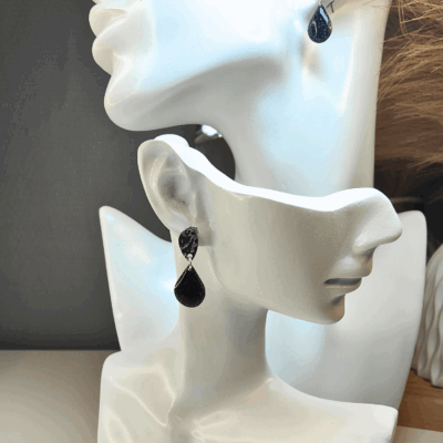 Boucles pendantes "50 Nuances de Gris"