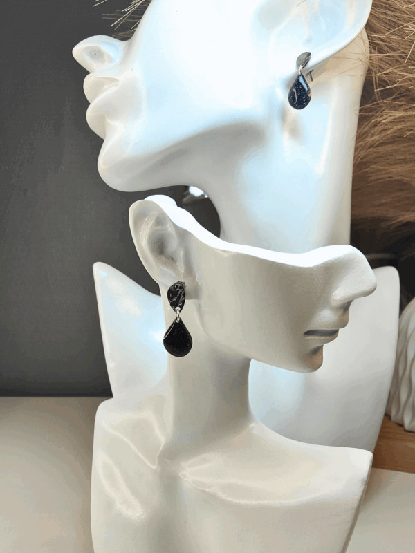 Boucles pendantes "50 Nuances de Gris"