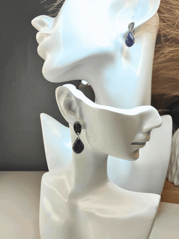 Boucles pendantes "50 Nuances de Gris"