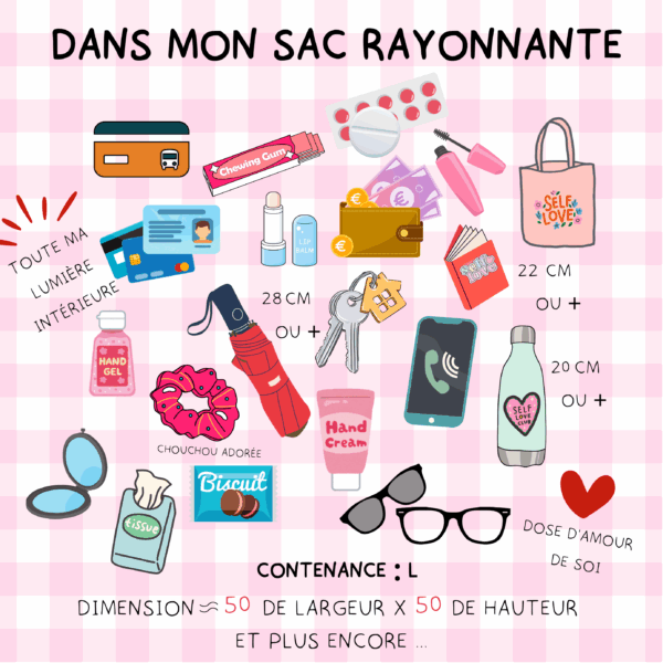 Sac origami rayonnante bi-matière jaune anis + motif floral vert – Image 5