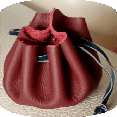 Bourse en cuir souple