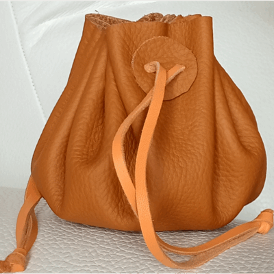 Bourse en cuir souple