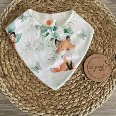 Bavoir bandana - RENARDS EUCALYPTUS