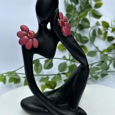 Boucles d’oreilles « Les Floralies 2 » en pâte polymère bordeaux