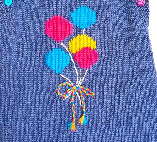Robe tricot main, avec des ballons, taille 6 mois – Image 2