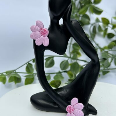 Boucles d’oreilles « Les Floralies 2 » en pâte polymère rose