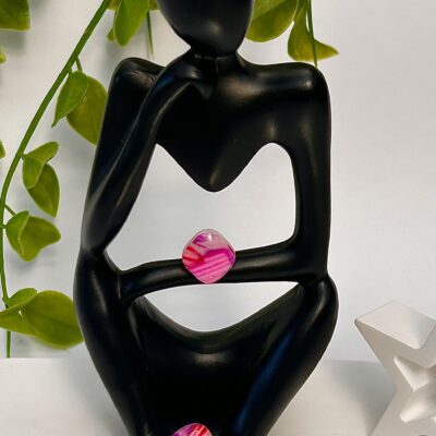 Boucles d’oreilles « Les petits carrés » en pâte polymère, rose et violet