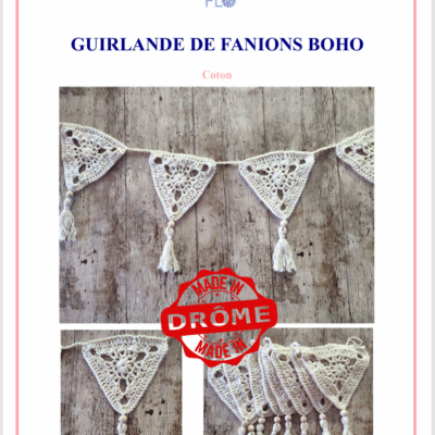 Tuto Crochet pour réaliser une guirlande de fanions bohème