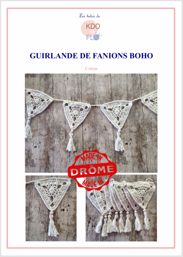 Tuto Crochet pour réaliser une guirlande de fanions bohème