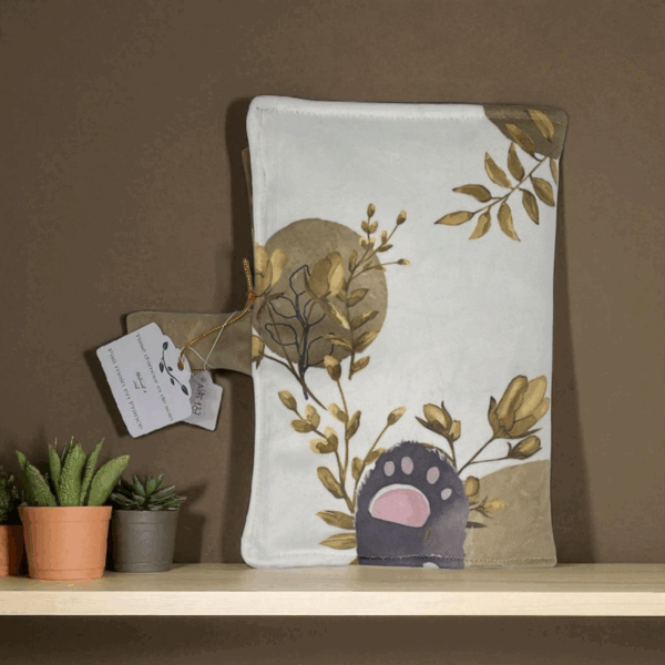 Protège carnet de santé en velours panda – Fait main en France – Personnalisable prénom – Oeko-Tex® – Image 2