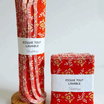 Essuie tout lavable en flanelle