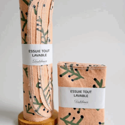 Essuie tout lavable en flanelle