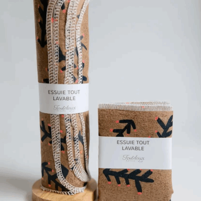 Essuie tout lavable en flanelle
