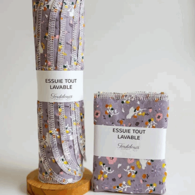 Essuie tout lavable en flanelle