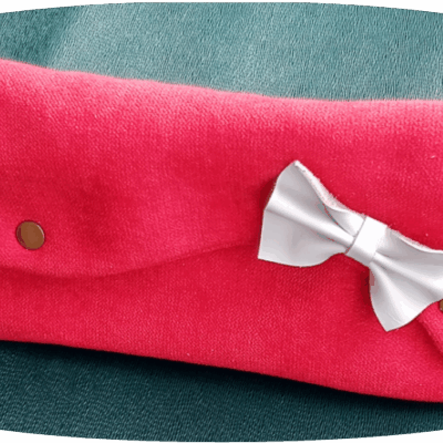 Pochette main velours