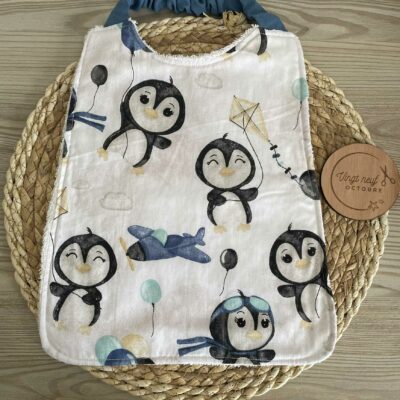 Bavoir maternelle - PINGOUINS