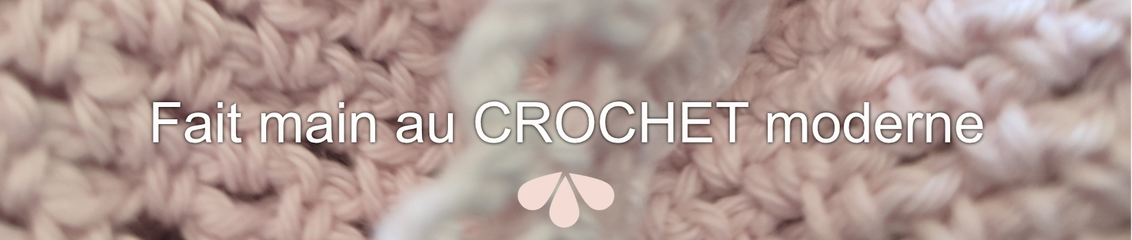 Bannière Fait main au crochet moderne