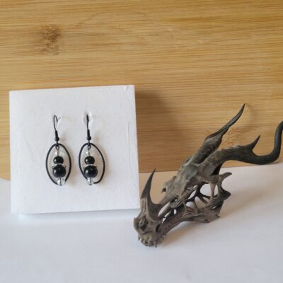 Boucles d'oreilles noires