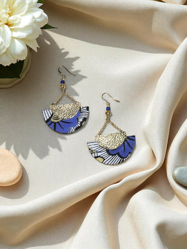 Boucles d'oreilles papier Indien Wax