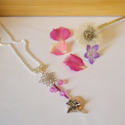 Collier fleur et fee