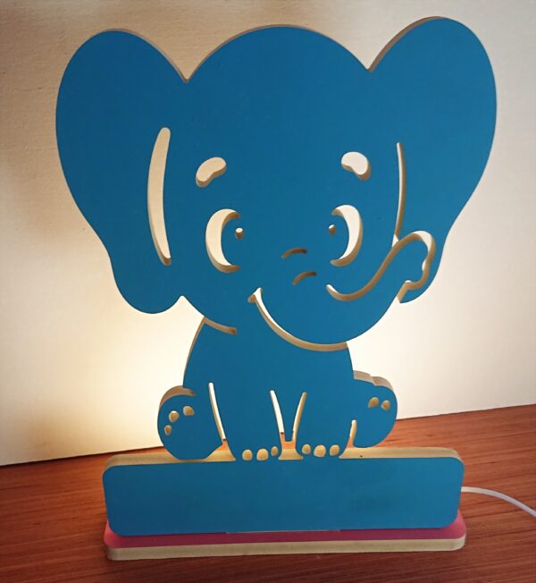 Veilleuse bébé /Eléphant – Bleu