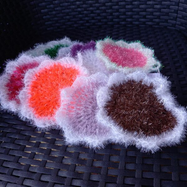 éponge fleur de douche au crochet fait main