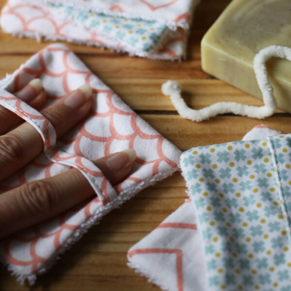 Lot de 6 lingettes lavables